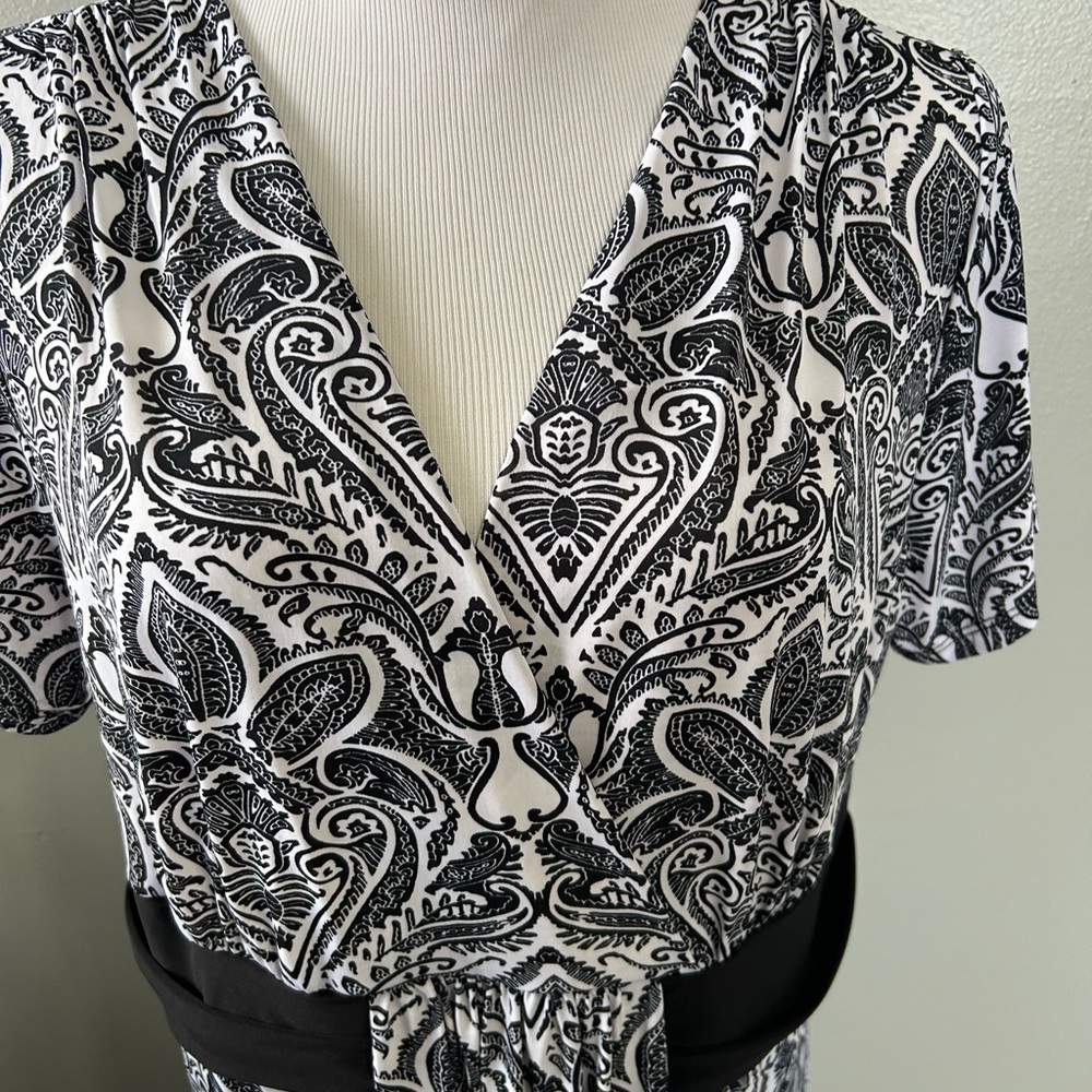 Perception women’s size 2X V-neck pull on dress short sleeves‎ new with tags - Picture 2 of 8